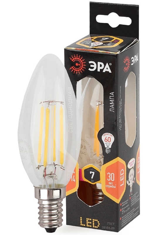 Лампа светодиод ЭРА F LED B35-7W-827-Е14