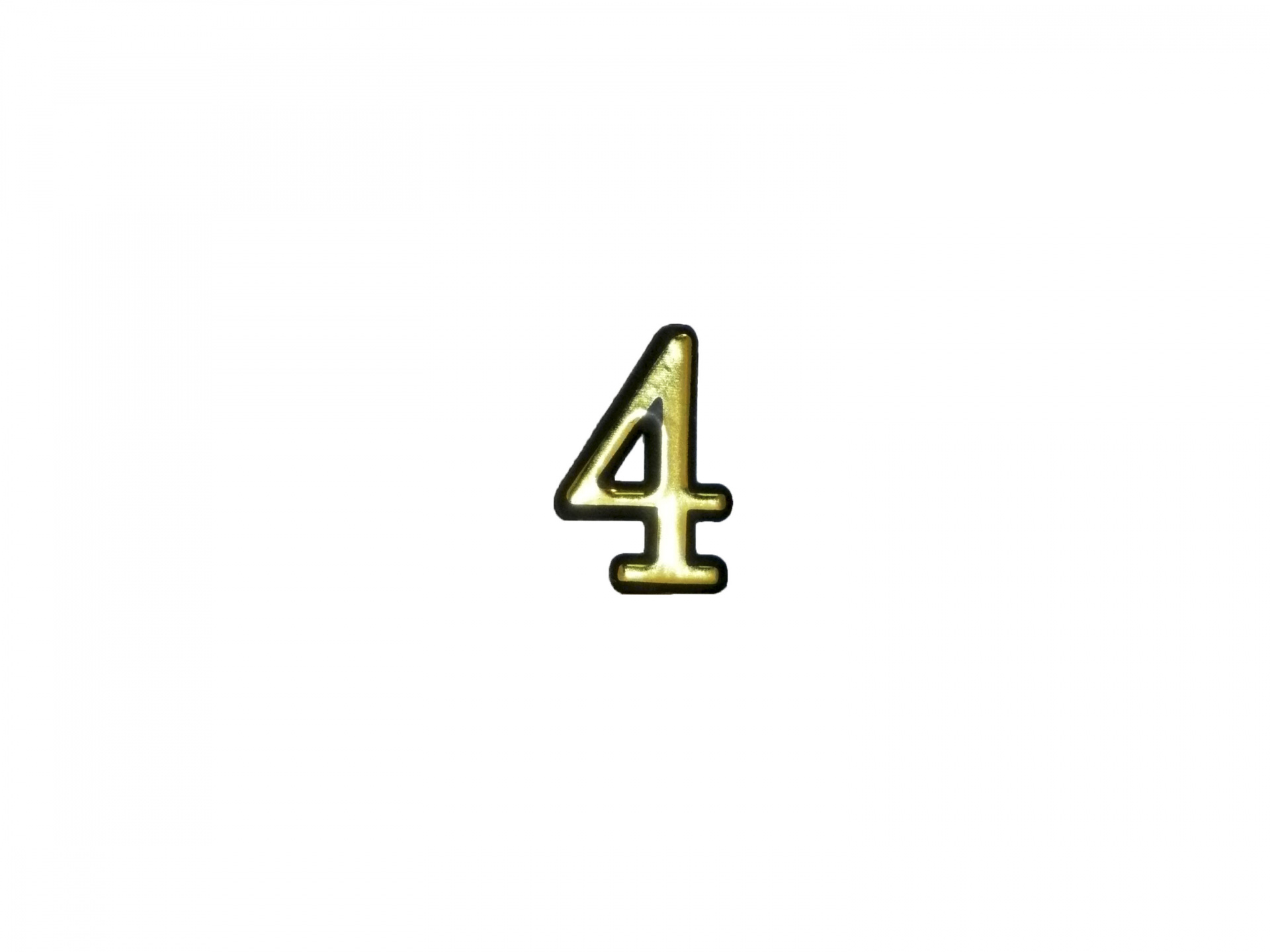 Цифра дверная АЛЛЮР пластик "4" золото