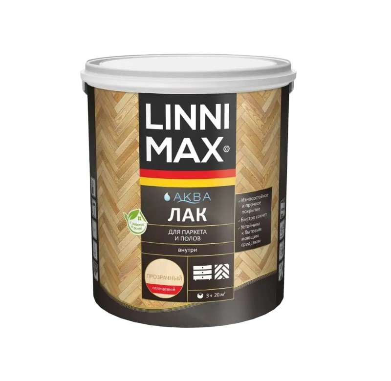 Лак алкид LINNIMAX для паркета и полов глянец 2,5 л