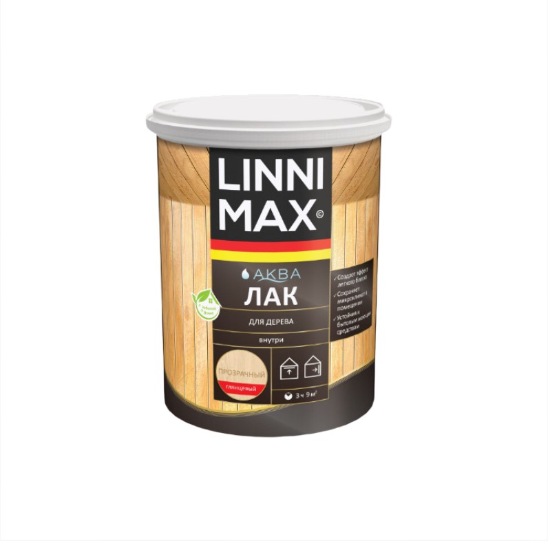 Лак акрил LINNIMAX для дерева глянцевый 0,9л