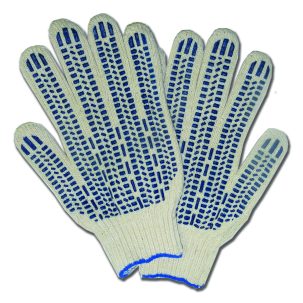Перчатки белые с ПВХ покрытием (10Н) 1С Точка