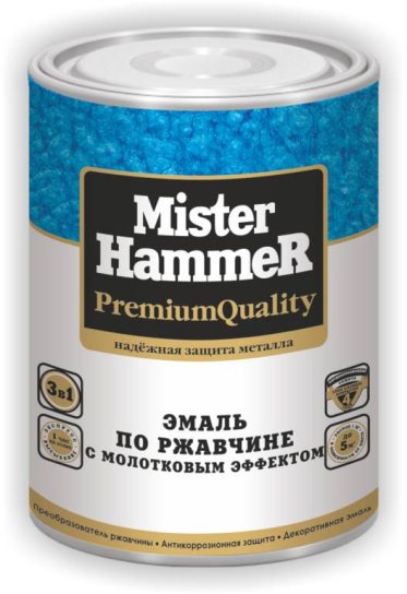 Эмаль молот/эф Mister Hammer черная 0,8 кг