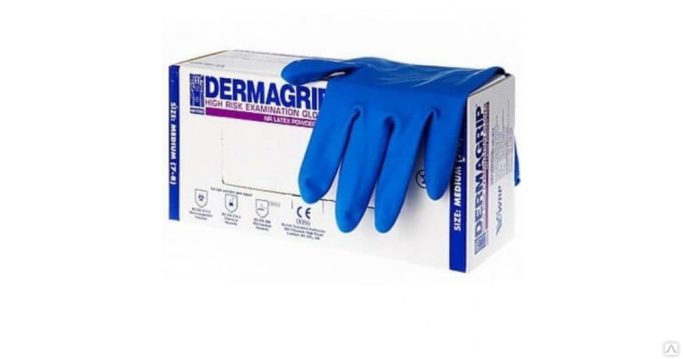 Перчатки хоз латекс Dermagrip S
