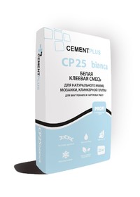 Клеевая смесь CEMENTPLUS CP 25 bianka белая 25 кг (56меш)