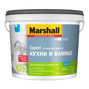 Краска в/д Marshall для стен/потолков повышенной влагостойкости 4,5 л УЦЕНКА