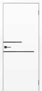 Дверное полотно Морион Горизонталь Эмаль белая 800Г черная лакобель