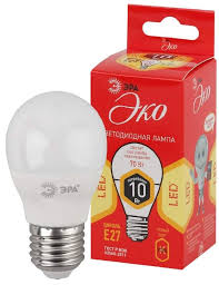 Лампа светодиод ЭРА LED smd Р45-10W-827-Е27 ЕСО