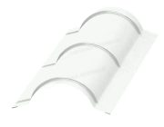 Конек круглый R110х2000 (ПЭ-01-9003-0,5) Norman