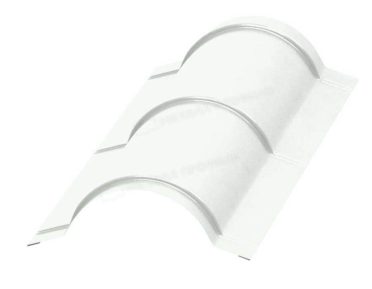 Конек круглый R110х2000 (ПЭ-01-9003-0,5) Norman