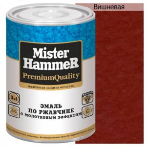 Эмаль молот/эф Mister Hammer вишневая 2,5кг