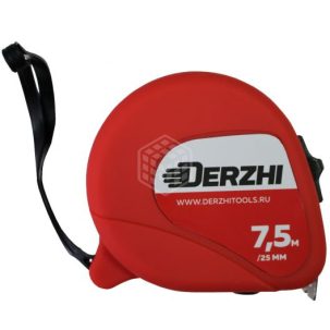 Рулетка DERZHI ЭКО с резин покрыт 7,5м/25мм 8425-3-075