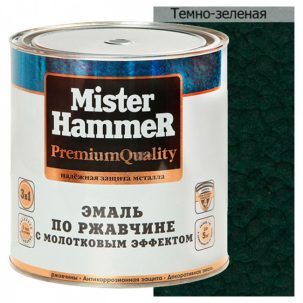 Эмаль молот/эф Mister Hammer темно-зеленая 0,8кг