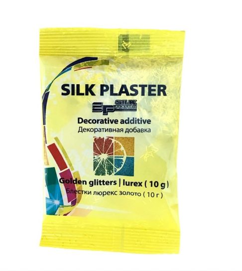 Блестки люрекс на жидкие обои Золото