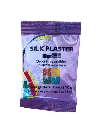 Блестки люрекс на жидкие обои Серебро