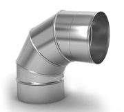 Колено (нерж сталь 0,5 мм) угол 90 ф 160