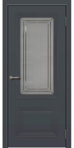 Дверное полотно Порту-2 RAL7024 800С стекло графит с рис ЗАКАЗ УЦЕНКА