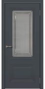 Дверное полотно Порту-2 RAL7024 800С стекло графит с рис ЗАКАЗ УЦЕНКА