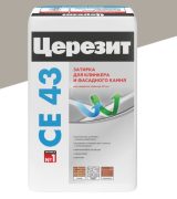 Затирка СЕ 43/25 кг 07 для швов (серый) Церезит