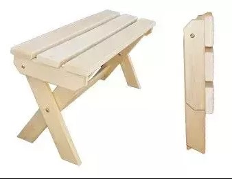 Лавка банная 1000х330х445 раскладная