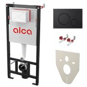 Инсталляция SET Alcaplast кнопка черн мат М678 АМ101/1120-4