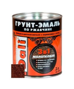 Эмаль молот/эф DALI шоколодная 2 л