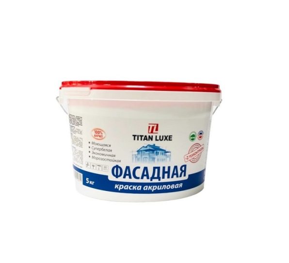 Краска фасадная Титан Люкс 5 кг