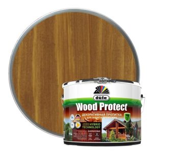 Пропитка декор для древесины Dufa Wood Protect тик 10л
