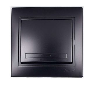 Выключатель 1кл Lezard Мира черный бархат