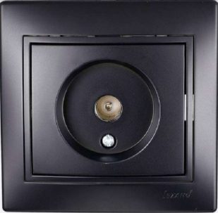 Розетка TB Lezard Мира черный бархат