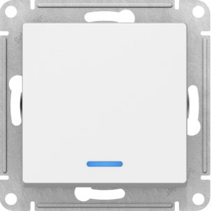 ATLASDESIGN 1-клавишный ВЫКЛЮЧАТЕЛЬ с подсветкой Белый