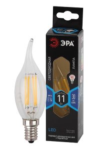 Лампа ЭРА F-LED BXS 11W свеча на ветру филагмент Е14 4000К