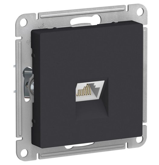 ATLASDESIGN РОЗЕТКА компьютерная RJ45 кат 5Е механизм КАРБОН (5)