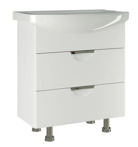 Тумба Eleganse 75 + умывальник Элеганс 75 2 ящ бел