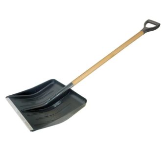 Лопата снегоуборочная 420*425 с дер чер 68104-2