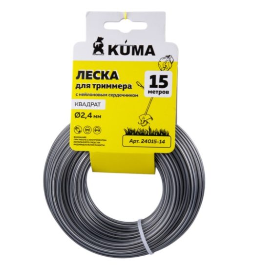 Леска квадратная 2.4 мм KUMA 24250-002 нов
