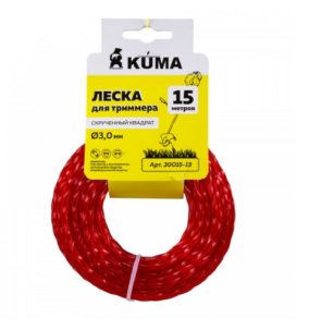 Леска нейлон с сердечником скрученный квадрат 3.0 мм KUMA 30250-003 нов