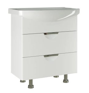 Тумба Eleganse 75 + умывальник Элеганс 75 2 ящ бел