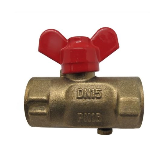 Кран шаровый газ трехходовой для манометра 11Б27П (м) Ду 15 Ру 16