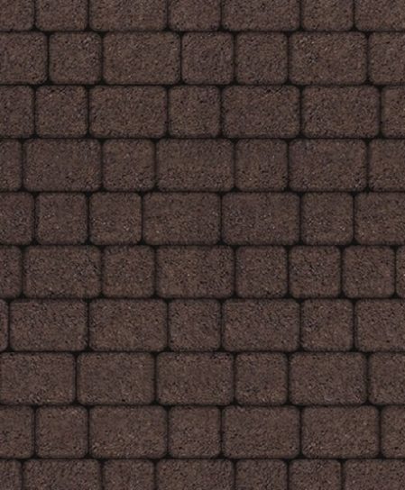 Плитка тротуарная Платцстоун Гранит Эко Темно-Коричневый 100х200х65 5.1.П.65