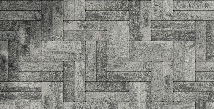 Плитка тротуарная Паркет Гранит Базальт  6 см