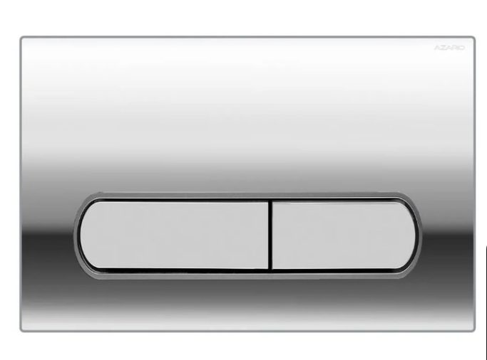 Панель смыва  Azario NEW хром квадратная глянец. AZ-501А 001.02