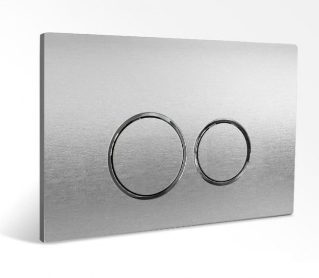 Кнопка смыва круглая Redo RD-8102 silver chrome мат нов