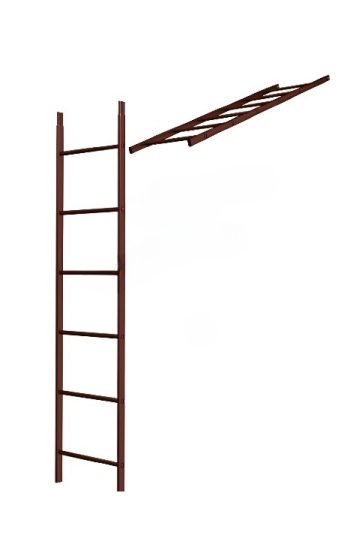 Лестница кровельн. стеновая дл.1860мм без кроншт (8017)