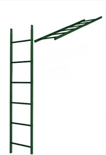 Лестница кровельн. стеновая дл.1860мм без кроншт (зеленый) (Н)