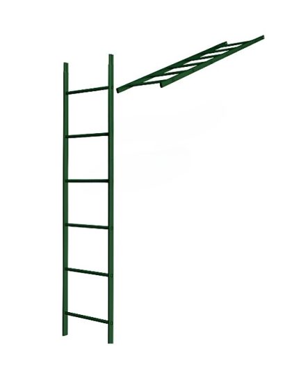 Лестница кровельная стеновая дл 1860 мм без кронштейнов (6005)
