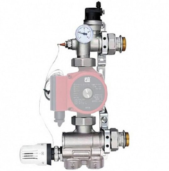 Узел насосно-смесительный Е008-3 с термогол 210мм/130мм G 1 1/2 без насоса