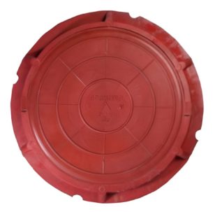 Люк полимер-композит средний 7 тонн красный