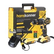 Дрель аккум Hanskonner 18В HСD1865BLI .2акк.2,4Ач  б/щ удар