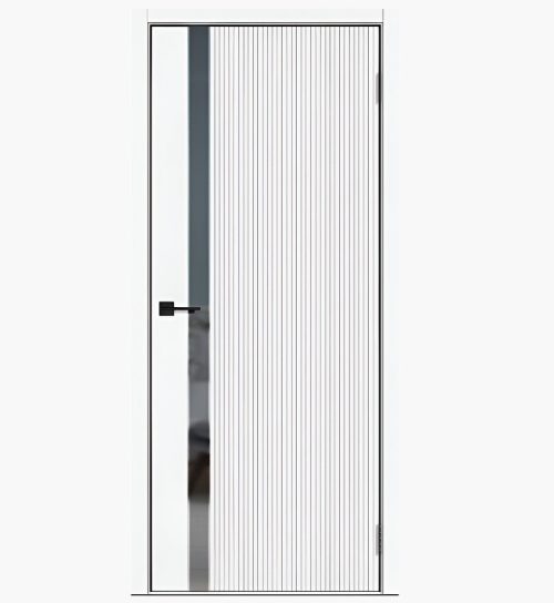 Дверное полотно 529 Белый ЭВО ПЭТ 800Г зеркало фацет