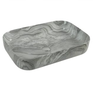 Раковина накладная Azario 605х425х140 мраморная AZ-78625